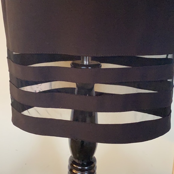 AVERY G ILLUSION BLACK EVENING DRESS - Picture 6 of 9